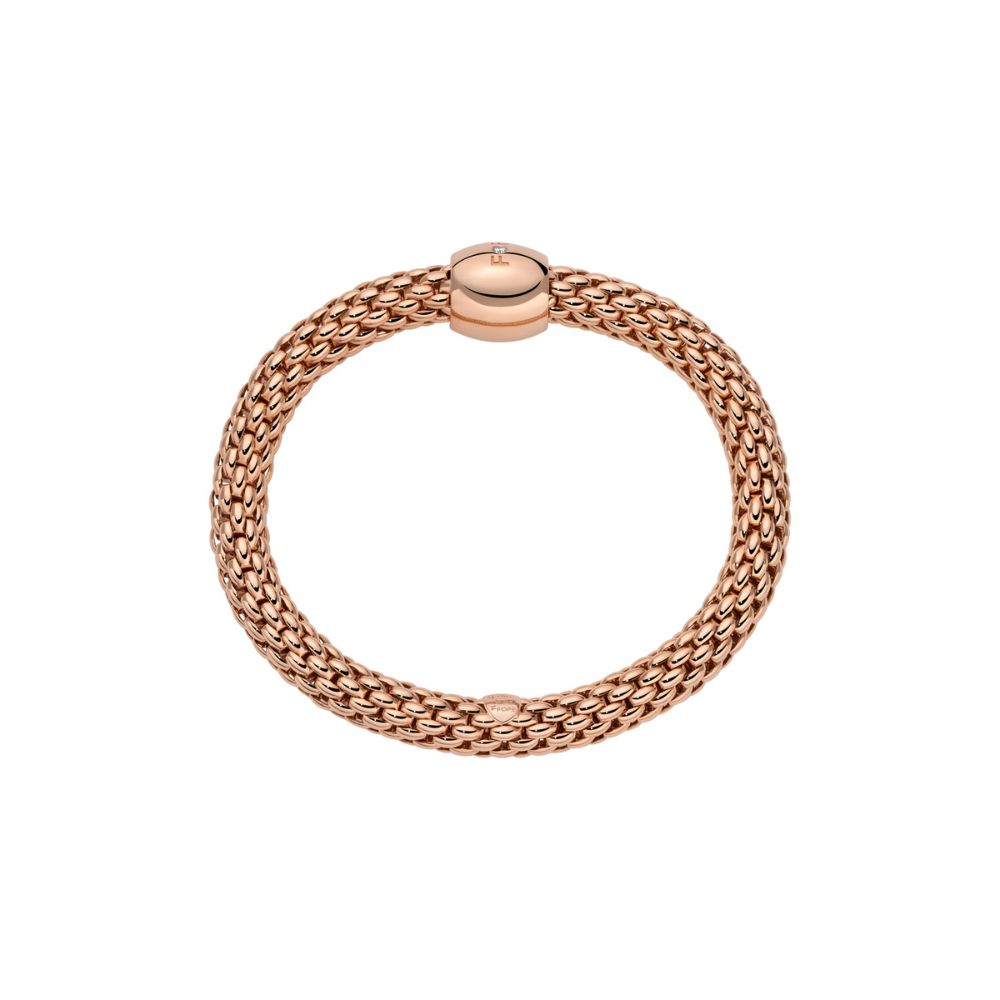 Bracciale Fope Collezione Love Nest Flex It in Oro Rosa con Diamante