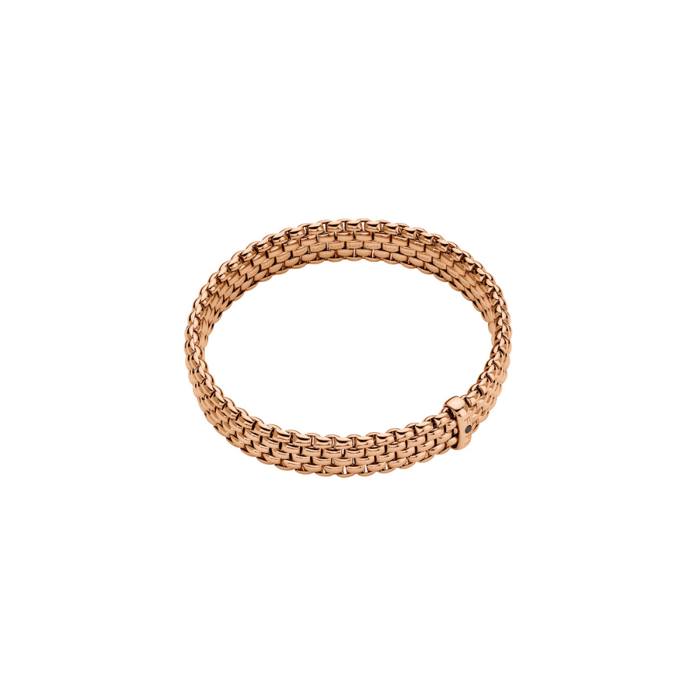 Fope Panorama Flex It Collection Armband aus Roségold mit schwarzem Diamanten