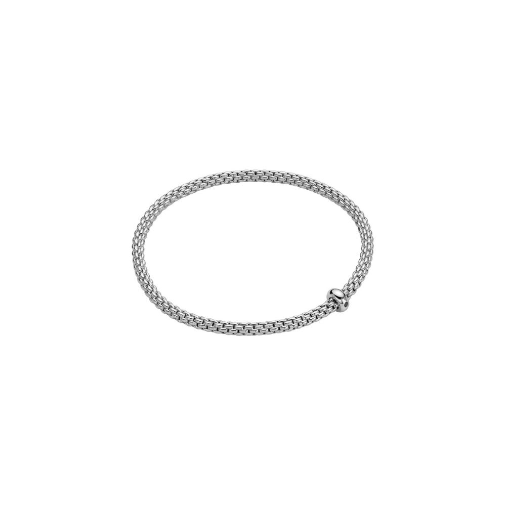 Bracciale Fope Collezione Prima Flex It in Oro Bianco con Diamante Nero