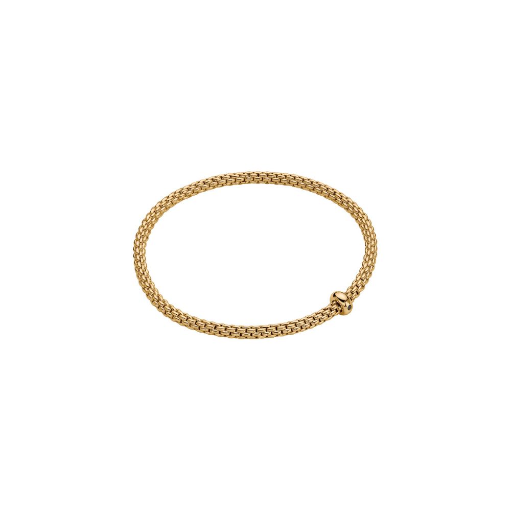 Bracciale Fope Collezione Prima Flex It in Oro Giallo con Diamante Nero