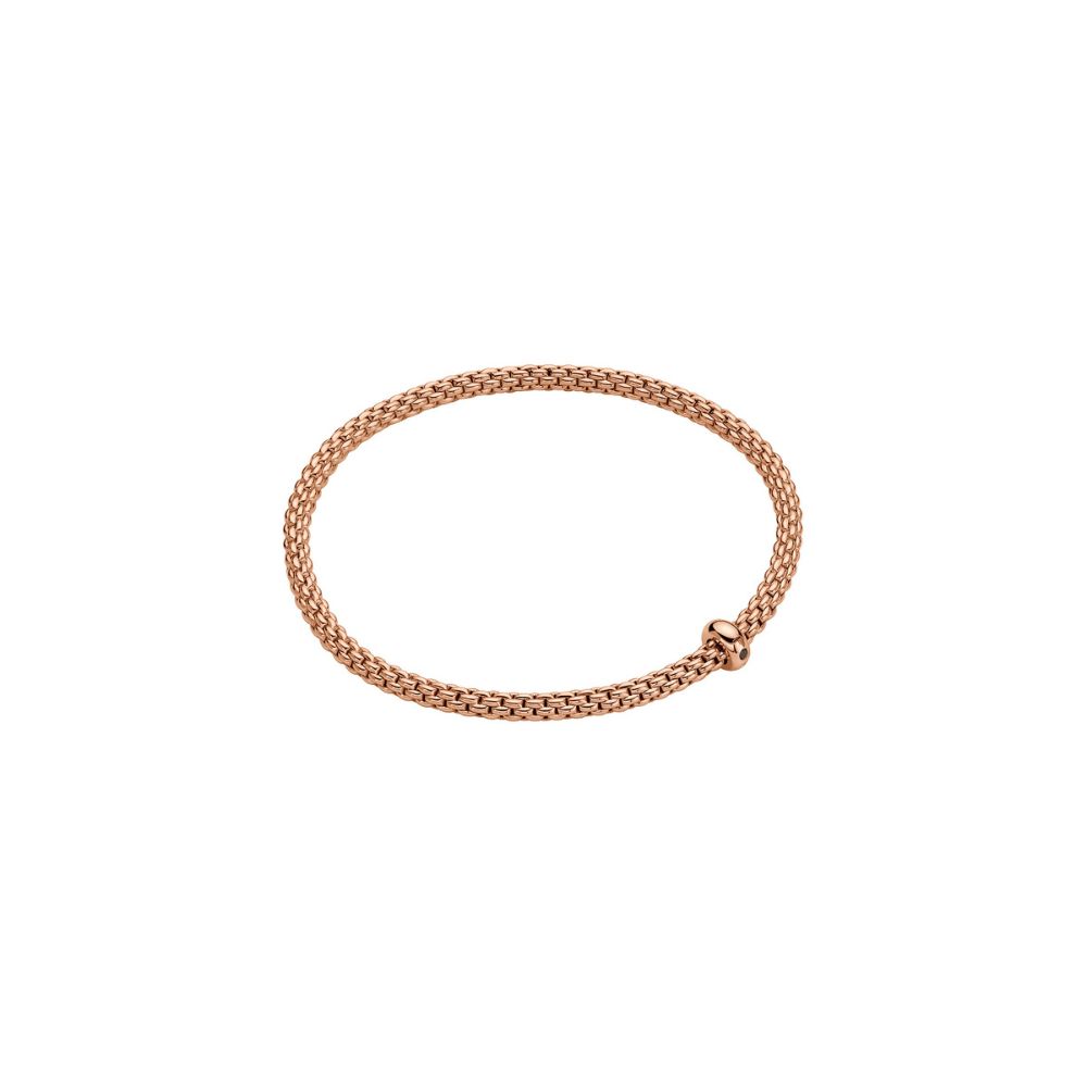 Bracciale Fope Collezione Prima Flex It in Oro Rosa con Diamante Nero