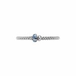 Fope Solo Flex It Collection Bracelet in White Gold with Diamonds and Blue Sapphires