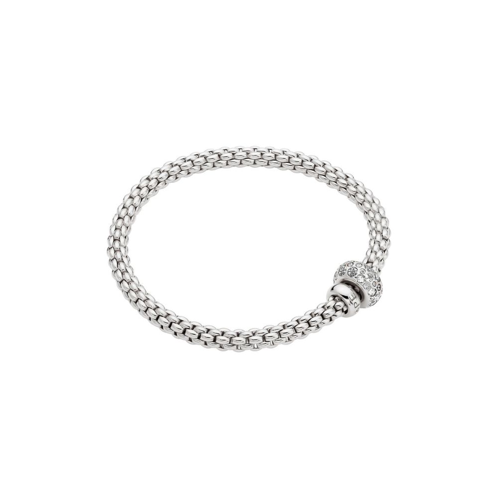 Bracciale Fope Collezione Solo Flex It in Oro Bianco con Diamanti