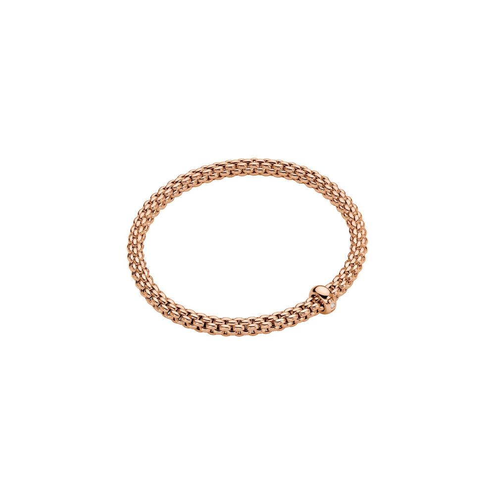 Bracciale Fope Collezione Solo Flex It in Oro Rosa con Diamante