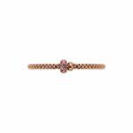 Fope Solo Flex It Collection bracelet in Rose Gold with White Diamonds and Pink Sapphires