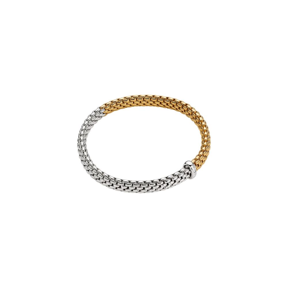 Bracciale Fope Collezione Vendome Flex It in Oro Bianco e Giallo