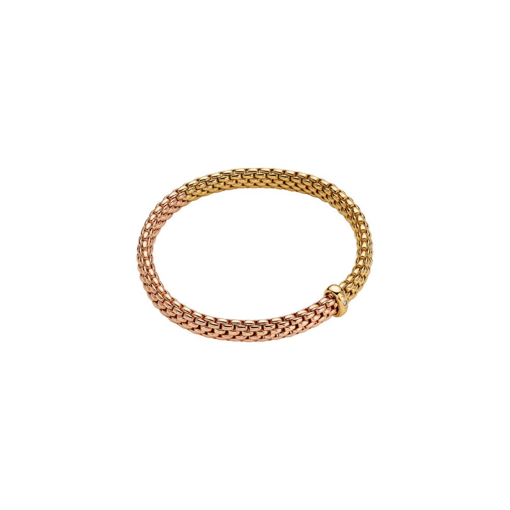 Bracciale Fope Collezione Vendome Flex It in Oro Rosa e Giallo