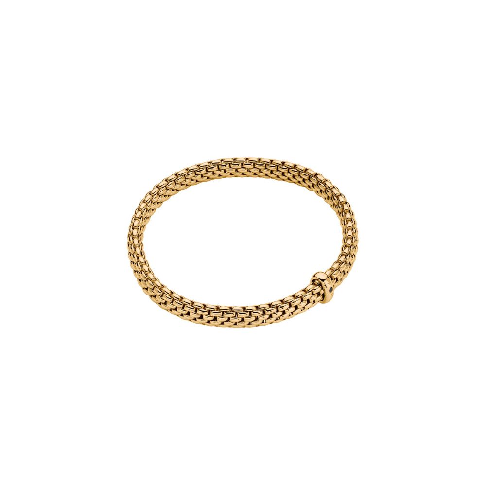 Bracciale Fope Collezione Vendome Flex It in Oro Giallo con Diamante Nero