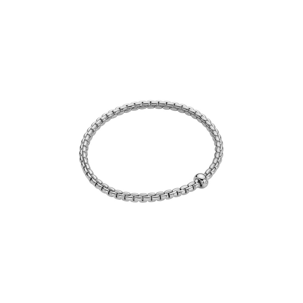 Bracciale Fope Flex It Eka in Oro Bianco con Diamante