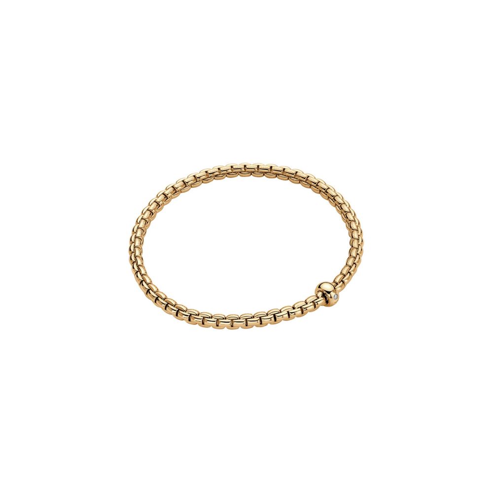 Bracciale Fope Flex It Eka in Oro Giallo con Diamante