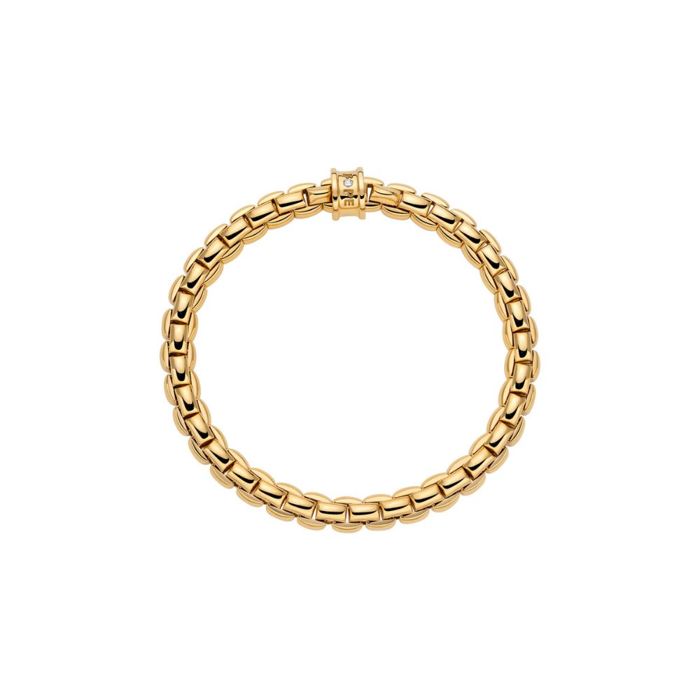 Bracciale Fope Collezione Eka Flex It in Oro Giallo con Diamante