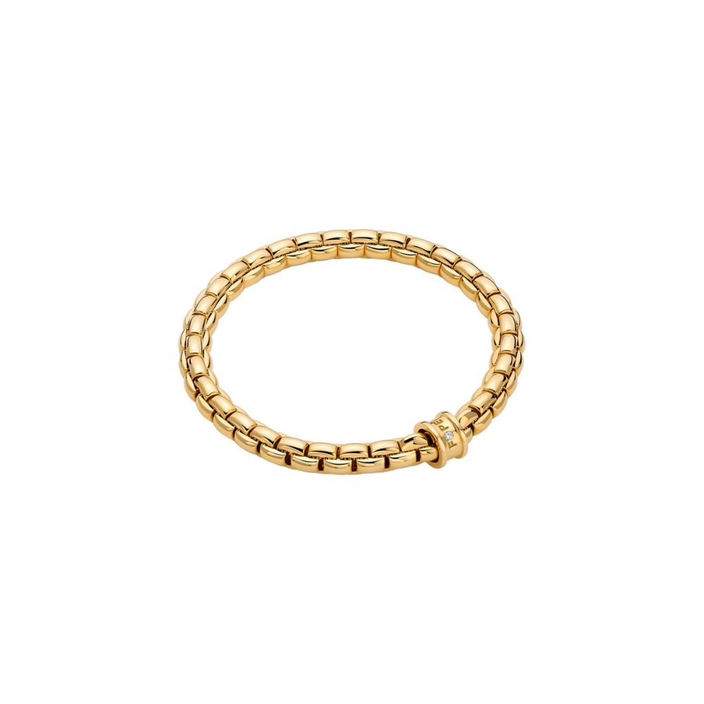 Bracciale Fope Collezione Eka Flex It in Oro Giallo con Diamante