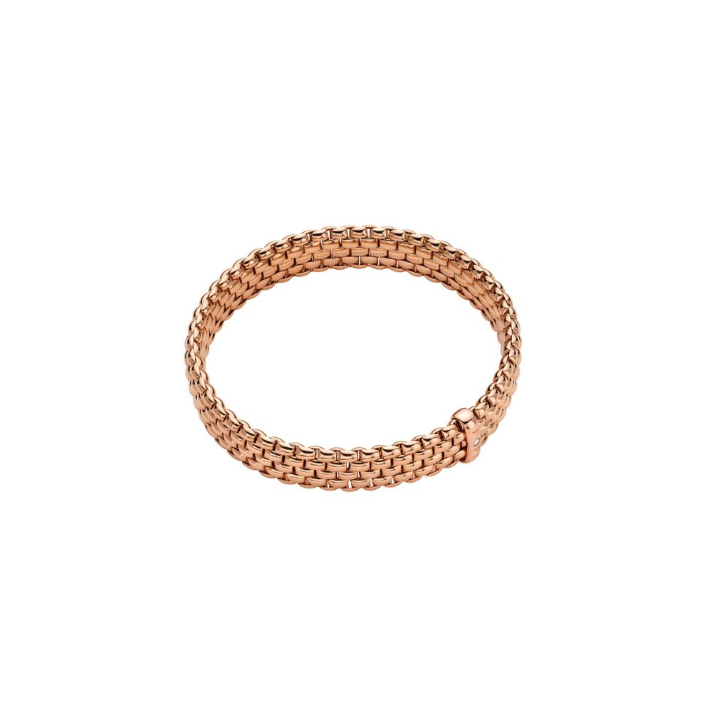 Bracciale Fope Panorama Flex It in Oro Rosa con Diamante