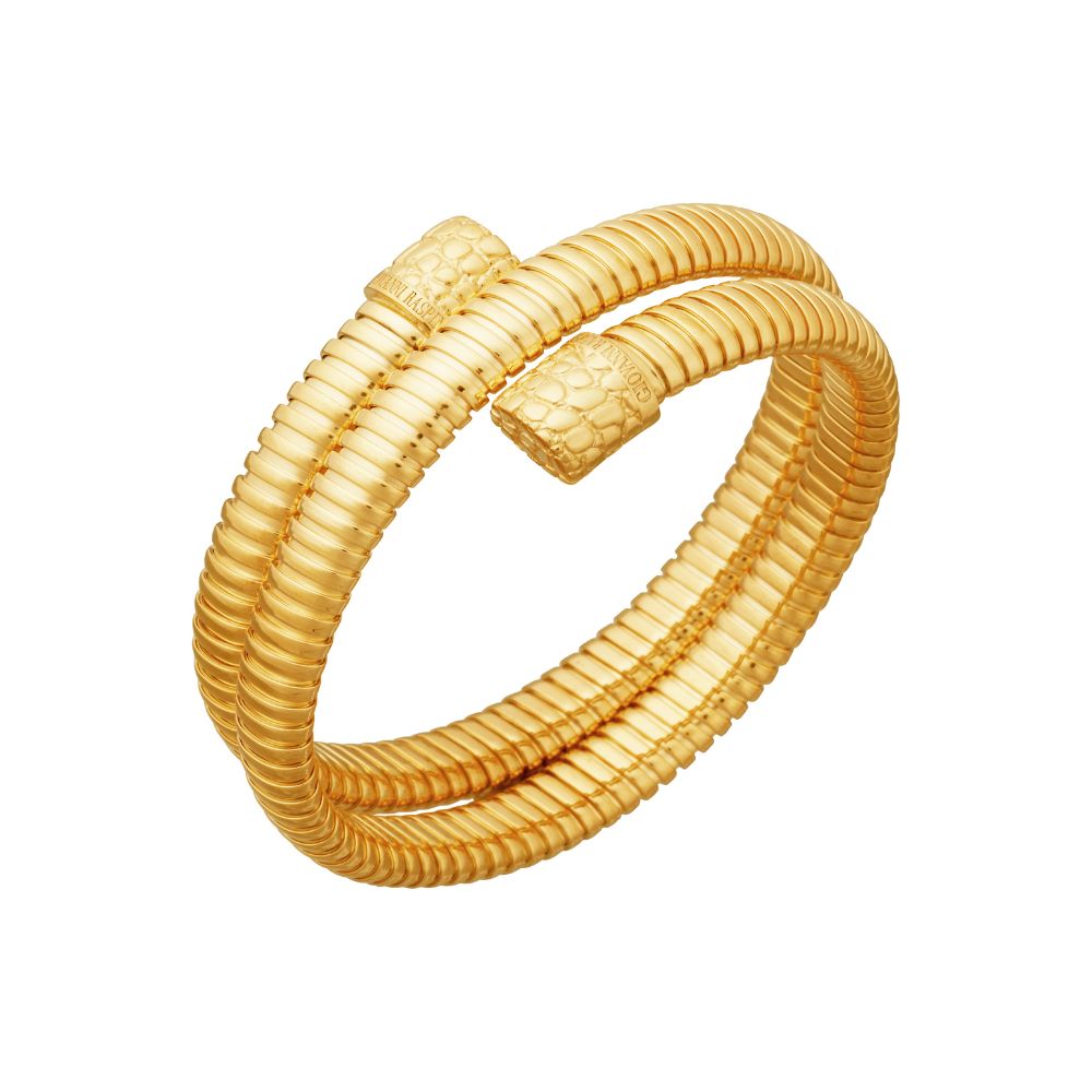 Giovanni Raspini Tubogas Croco Double Golden Bracelet