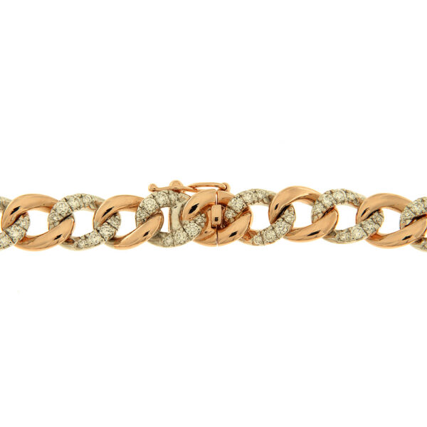 Fabio Ferro Groumette Kleines Armband aus Roségold mit Diamanten