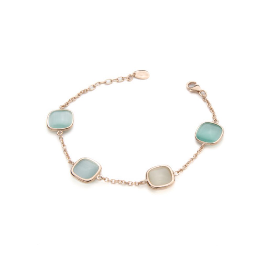 Bracciale Madi Marea con Quattro Quarzi Idrotermali Colorati