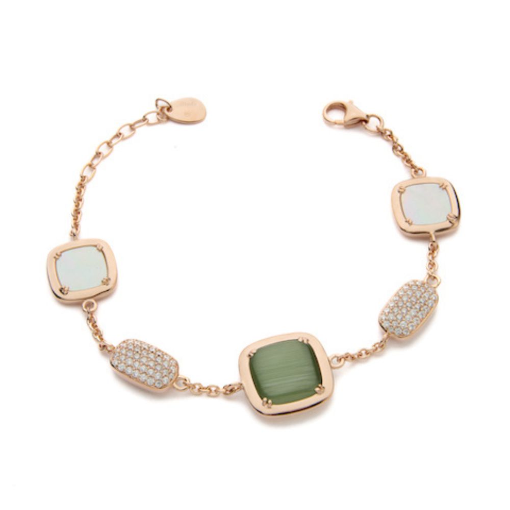 Bracciale Donna Geometrico Esagonale In Acciaio Inox Con Zirconi AAA+ - Design Nido D'Ape - Elegante E Moderno - Diametro 64 Mm