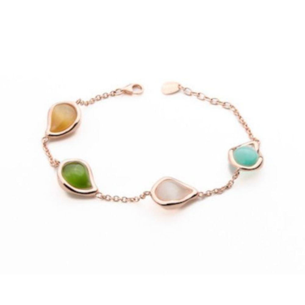 Bracciale Madi Onda con Quarzi Idrotermali Multicolor