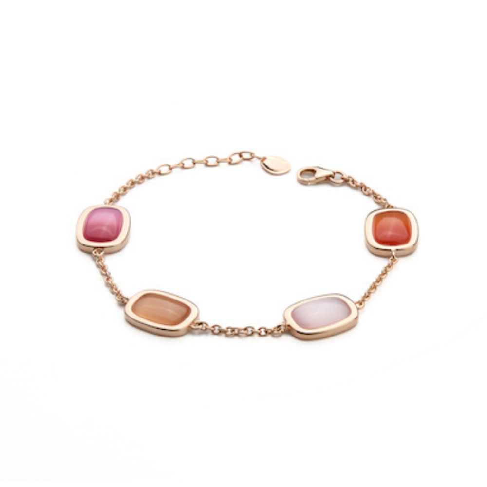 Bracciale Madi Settanta con Quattro Quarzi Idrotermali Colorati