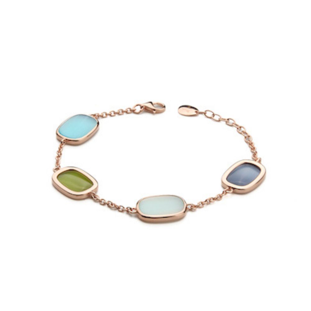 Bracciale Madi Settanta con Quattro Quarzi Idrotermali Multicolor