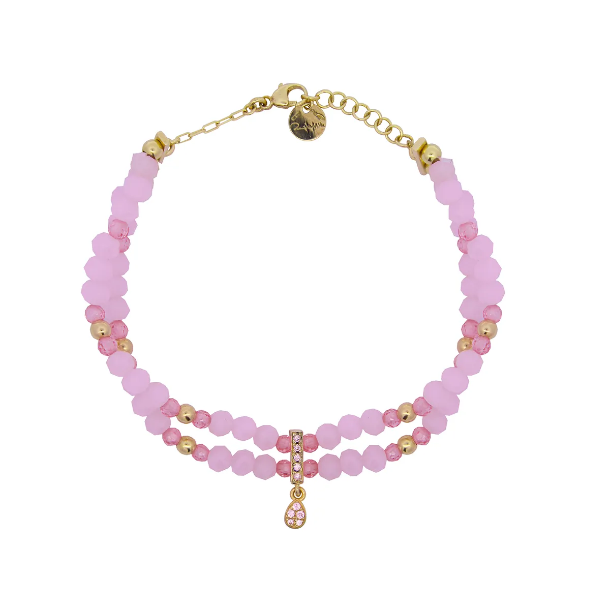 Bracciale Rue des Mille Elastici Drop Rosa