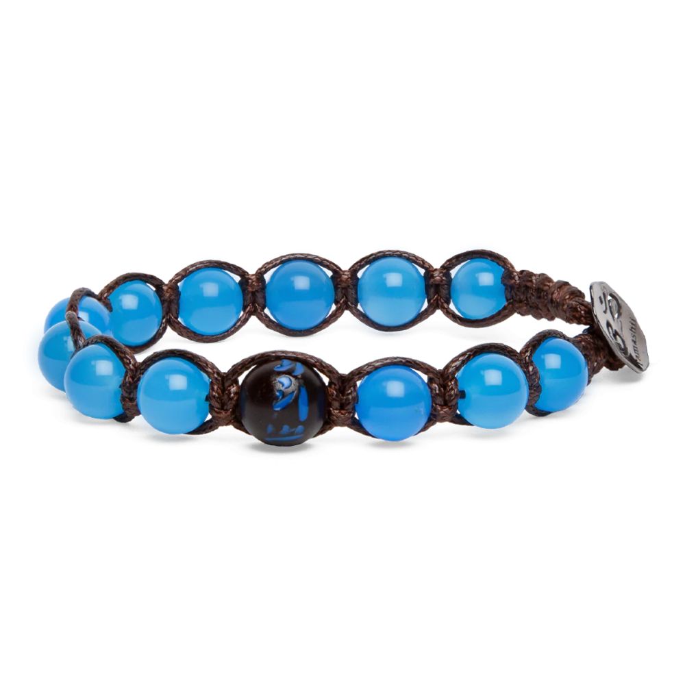 Bracciale Tamashii Cinque Elementi Agata Blu Elemento Spazio Bracciale Tamashii Cinque Elementi Agata Blu Elemento Spazio