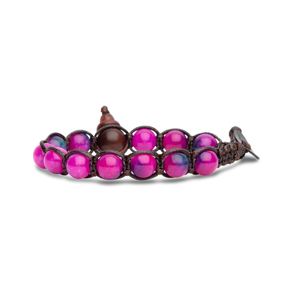 Bracciale Tamashii Tibetano Classico con Pietra Rose Dream