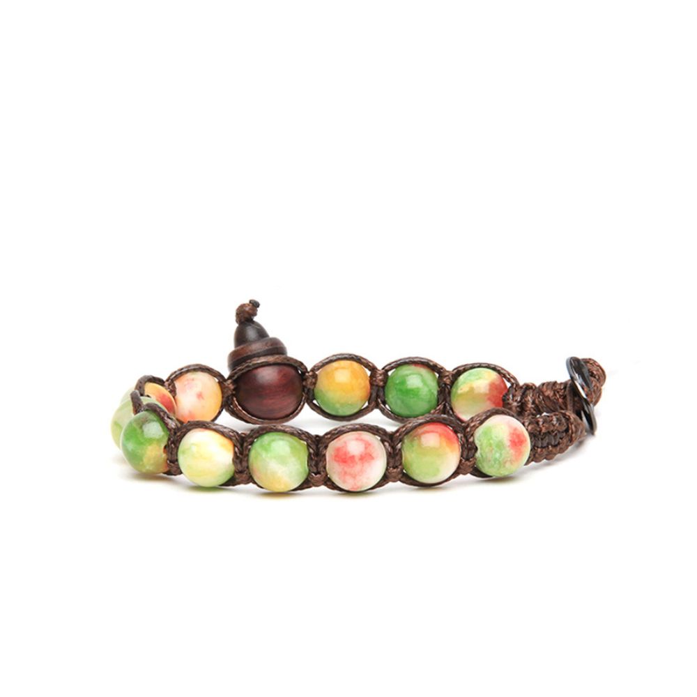 Bracciale Tamashii Tibetano Jade Blooms Kiwi Delight