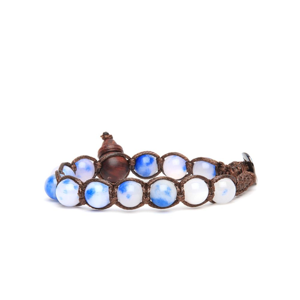 Tamashii Bracciale Tibettano In Pietra Di Luna Colorata - Unisex, Taglia Unica, Con Certificato Di Garanzia E Confezione Originale