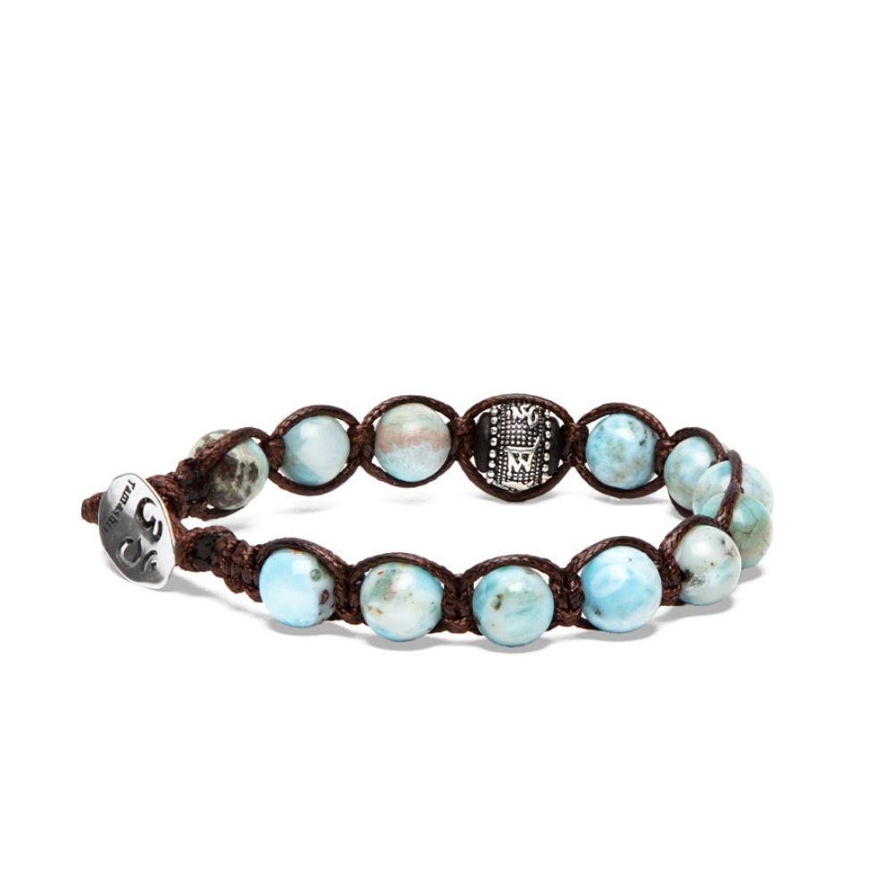 Bracciale Tamashii Tibetano Ruota della Preghiera Larimar