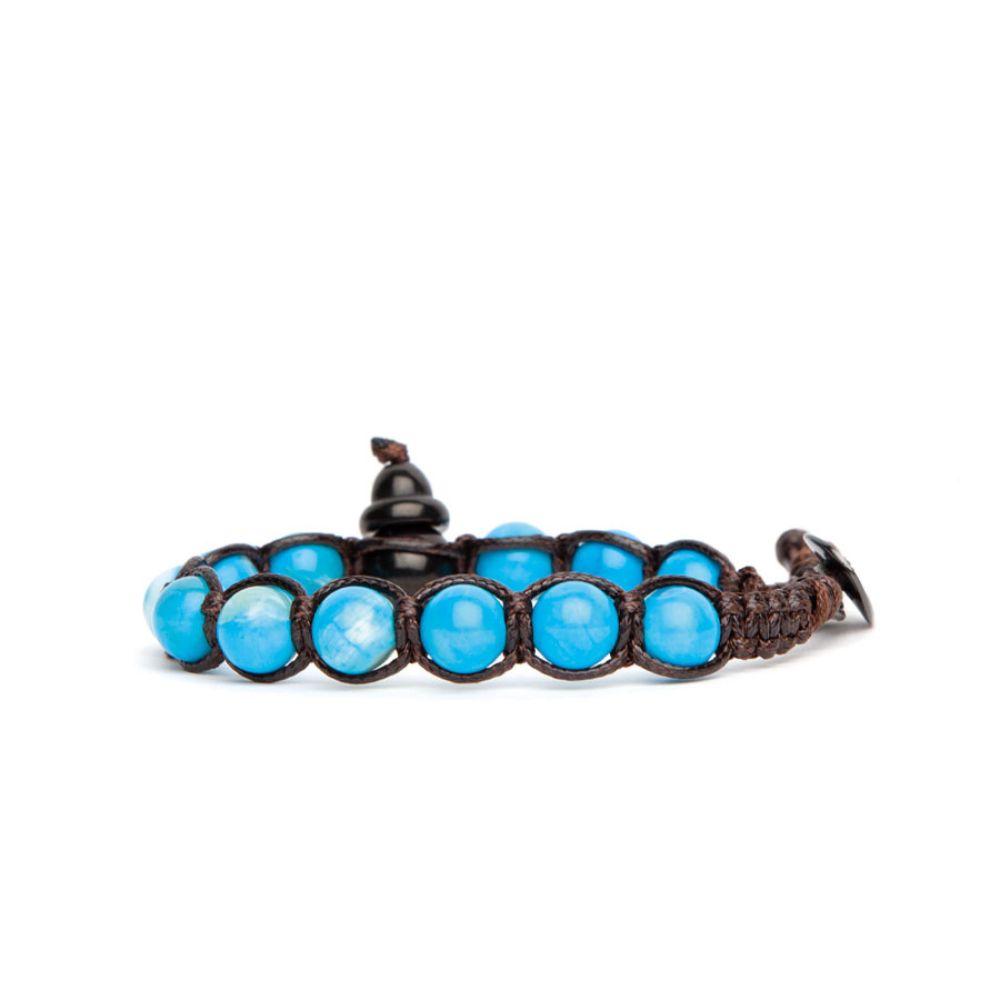 Bracciale Tamashii Tibetano Shungite con Agata Tibet Sky