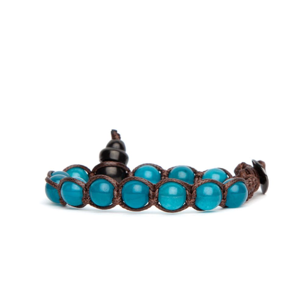 Bracciale Tamashii Tibetano Shungite con Giada Verde Lago