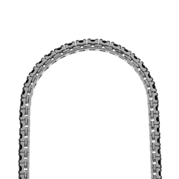 Fabio Ferro Tennis Bracelet in White Gold with Black Diamonds 1.60 Carats