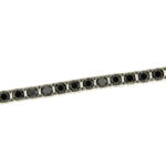 Fabio Ferro Italian Flag Tennis Bracelet in White Gold with Black Diamonds
