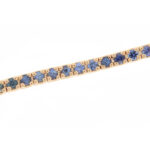 Fabio Ferro Wave Sapphires White Gold and Diamonds Tennis Bracelet