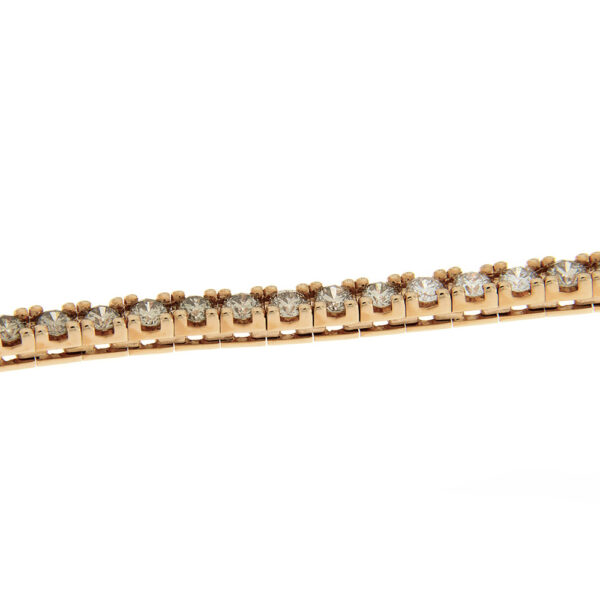 Fabio Ferro Wave Braunes Weißgold Tennisarmband mit braun schattierten Diamanten