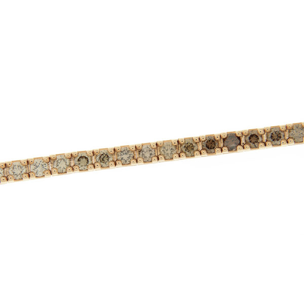 Fabio Ferro Wave Braunes Weißgold Tennisarmband mit braun schattierten Diamanten