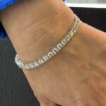 Fabio Ferro Tennis Bracelet in White Gold with Diamonds of 11.10 Carats