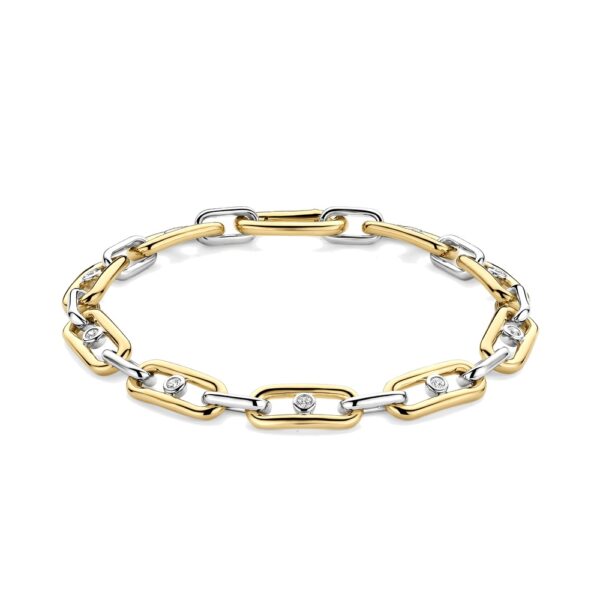 Bracciale Ti Sento Milano a Maglie Dorate con Zirconi Bracciale Ti Sento Milano a Maglie Dorate con Zirconi