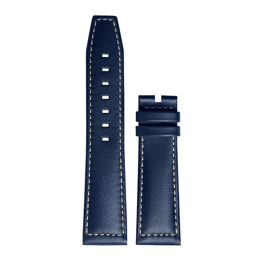 Longines Spirit 22 mm blaues Kalbslederarmband L682159680