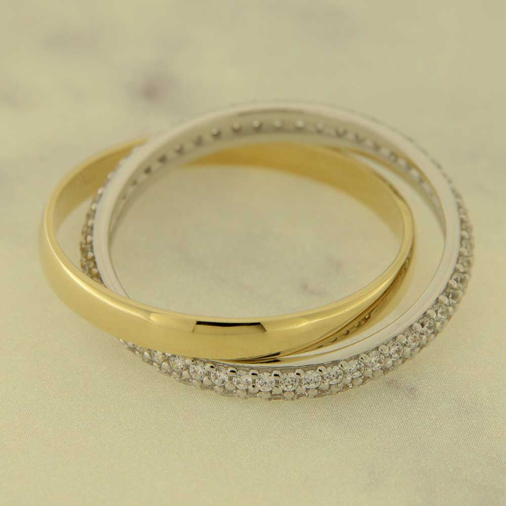 Anello Cleo Doppia Fedina Giallo