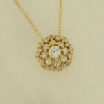 Yellow Peach Blossom Cleo Necklace