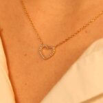 Yellow Cleo Heart Perforated Necklace
