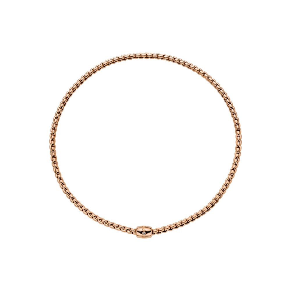 Collana Choker Fope Collezione Eka Flex It in Oro Rosa con Diamante