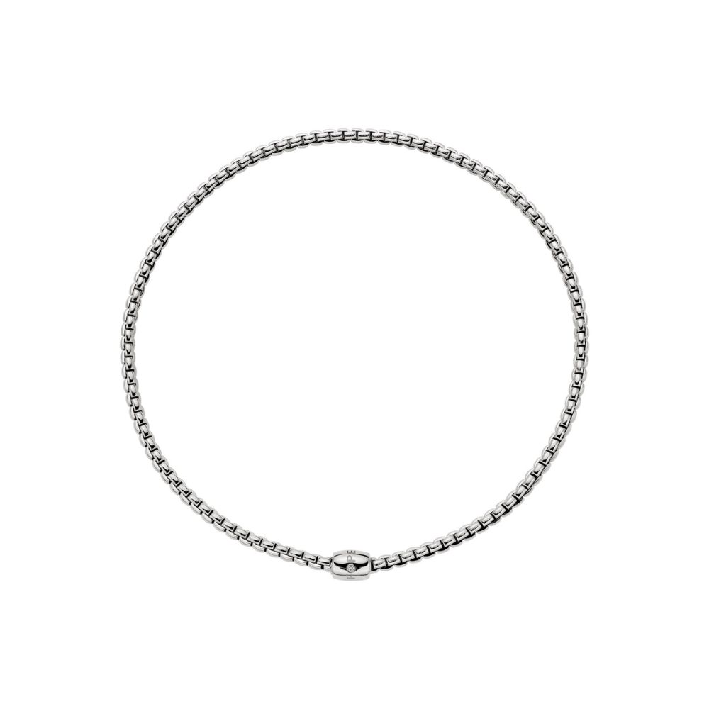 Collana Choker Fope Collezione Eka Flex It in Oro Bianco con Diamante