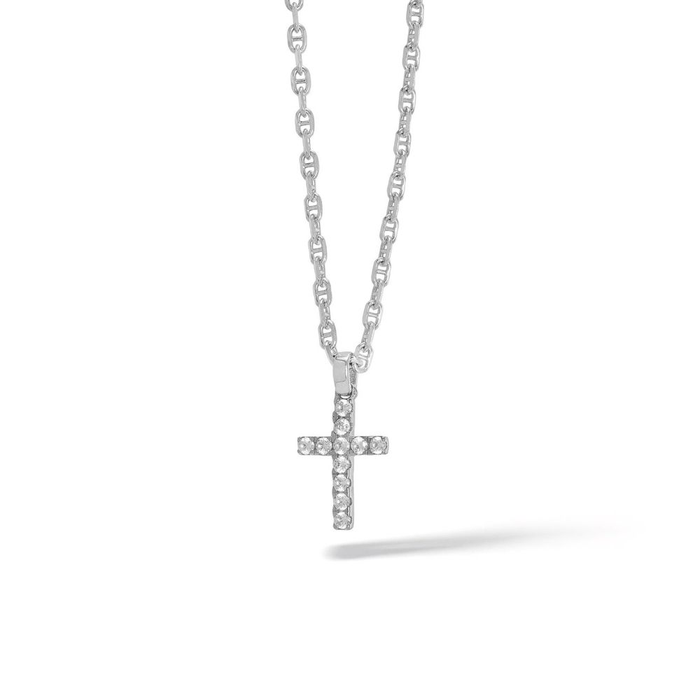 Collana Comete Argento con Zirconi Bianchi Piccoli