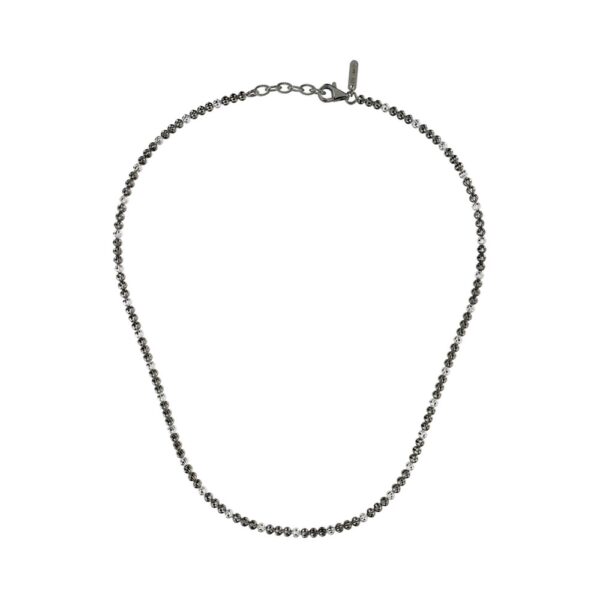 Collana Desmos Crystal 3 in Argento Brunito e Bianco Collana Desmos Crystal 3 in Argento Brunito e Bianco