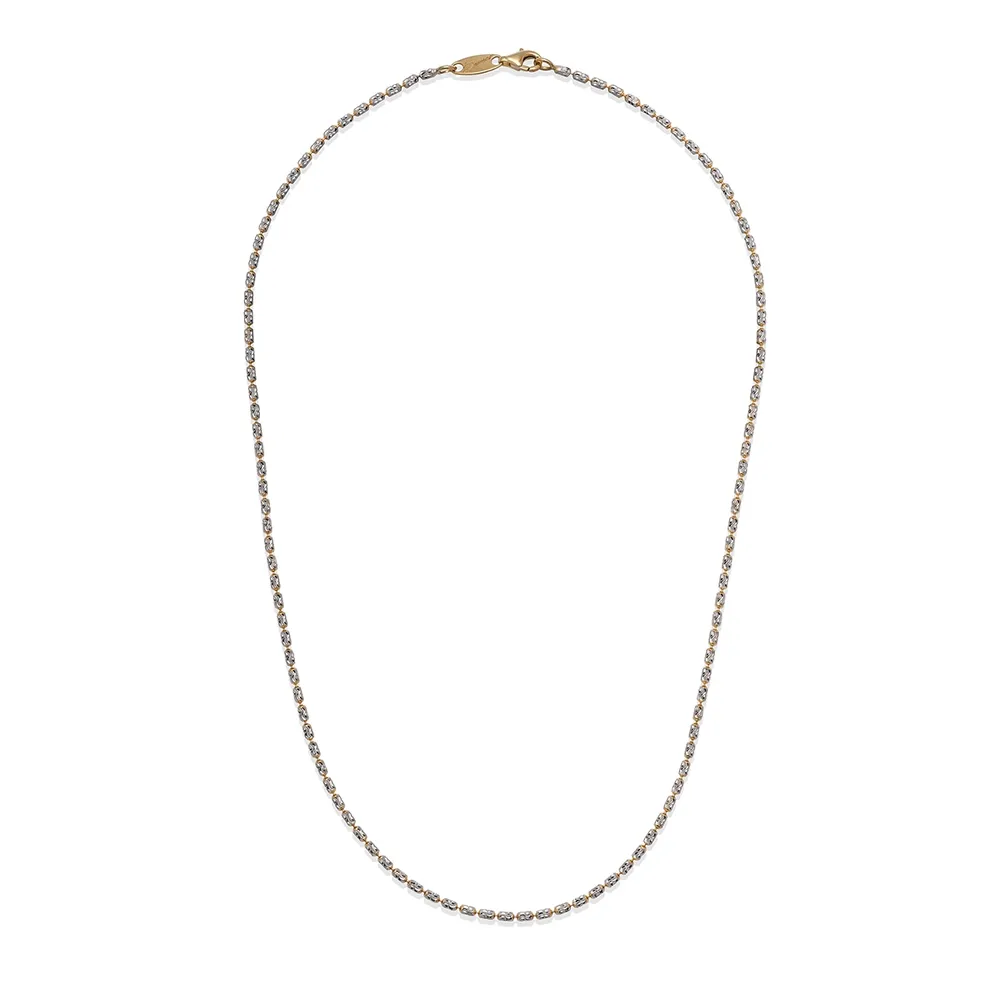 Collana Desmos Design Typhoon In Argento Bianco E Giallo