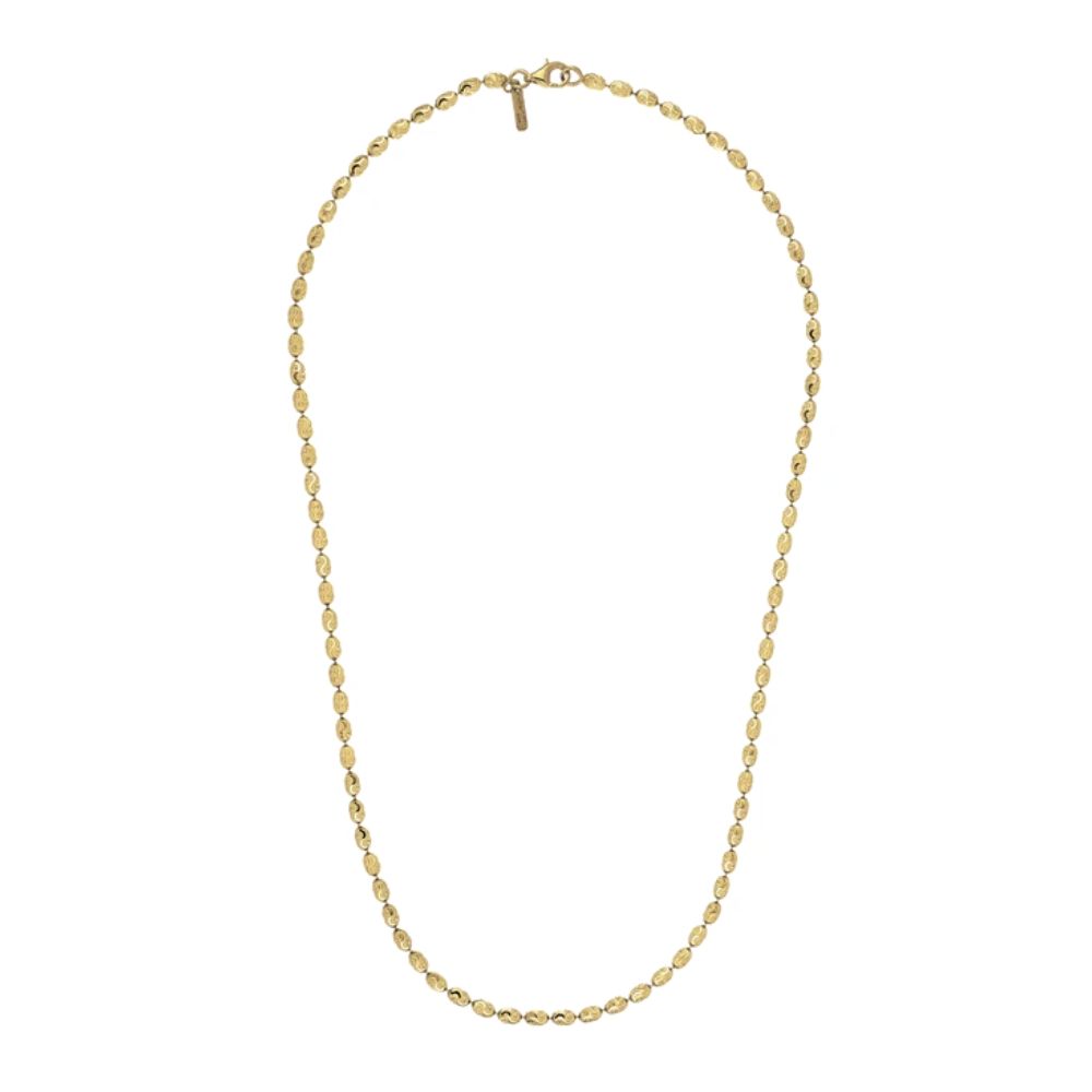 Collana Desmos Rice in Argento Giallo 61 cm