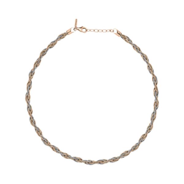 Collana Desmos Spring Rope in Argento Bianco e Rosa Collana Desmos Spring Rope in Argento Bianco e Rosa